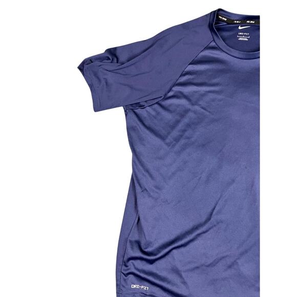 Nike Swim Men's Navy Blue Dri-Fit UPF 40+ Short Sleeve Shirt Size Large - Picture 7 of 11